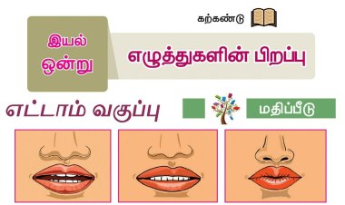 8th தமிழ் இயல் 1.5 எழுத்துகளின்-பிறப்பு
